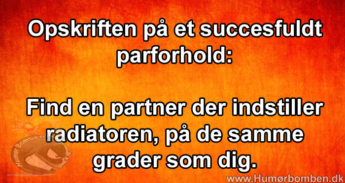 Opskriften på et succesfuldt parforhold