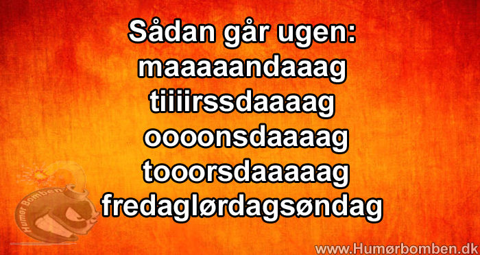 Sådan går ugen