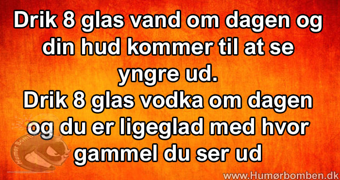 Drik 8 glas vand om dagen
