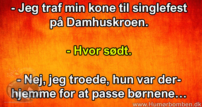 Jeg traf min kone til singlefest