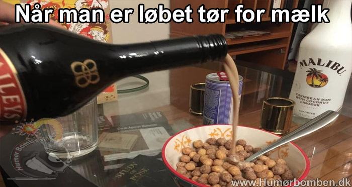 Når man er løbet tør for mælk