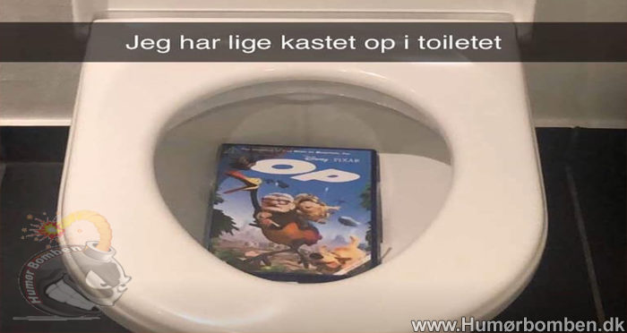 Har lige kastet op i toiletet