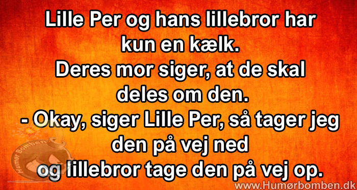 Lille Per og hans lillebror har kun en kælk