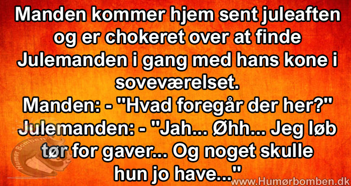 Manden kommer hjem sent juleaften