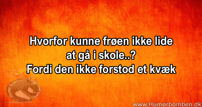 Hvorfor kunne frøen ikke lide at gå i skole
