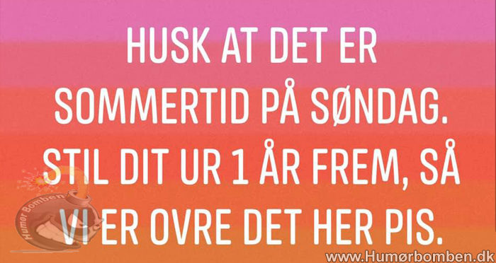 Stil dit ur et år frem