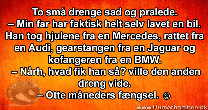 To små drenge sad og pralede
