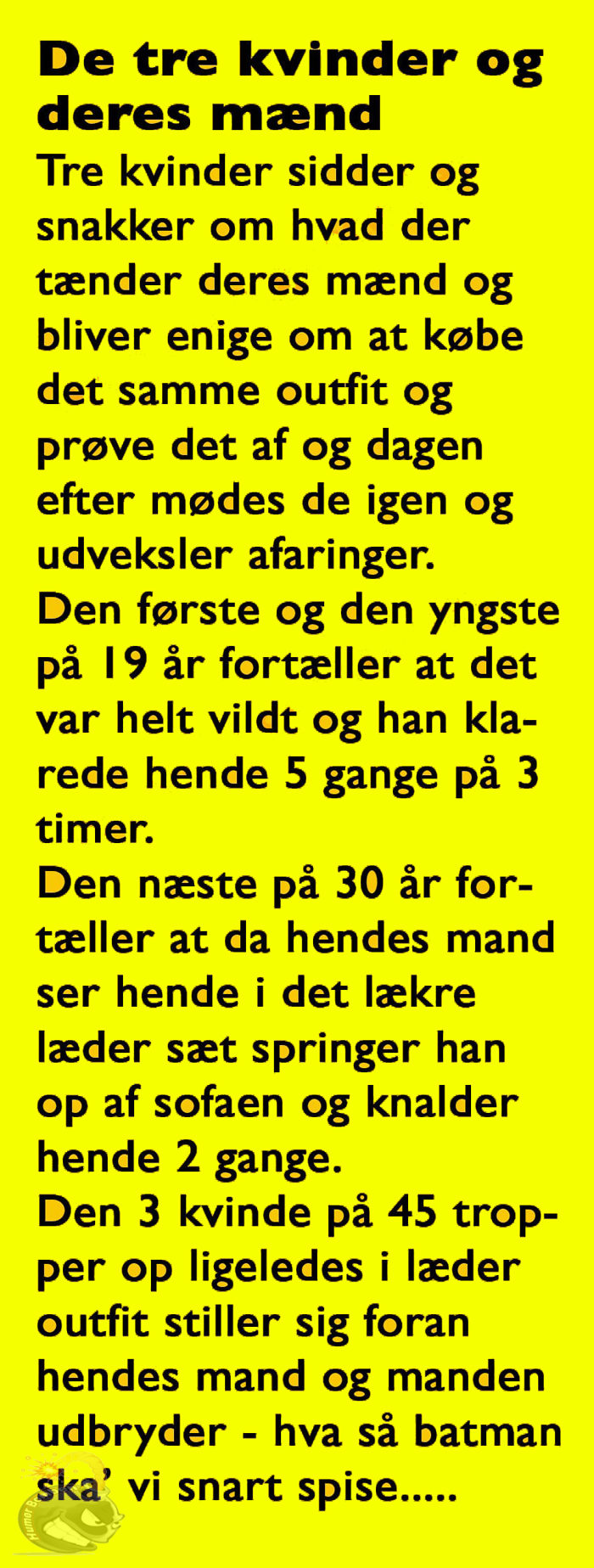 Tre kvinder og deres mænd