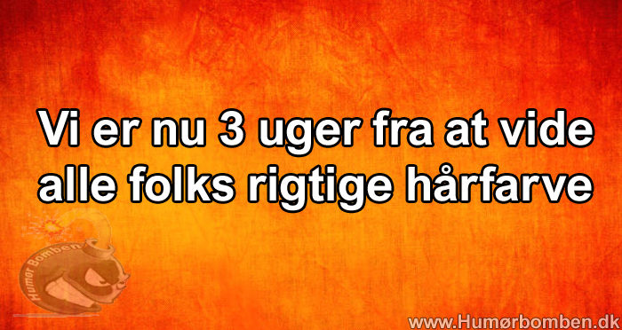 Vi er nu 3 uger fra