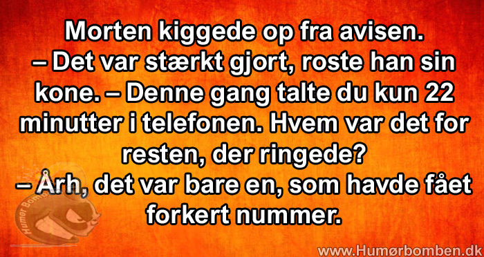 Morten kiggede op fra avisen