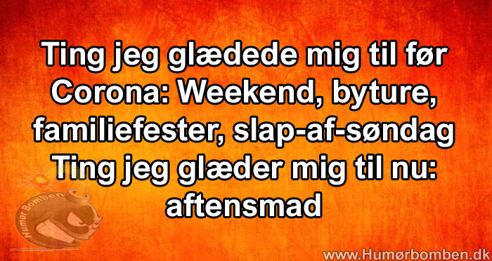 Ting jeg glædede mig til før Corona