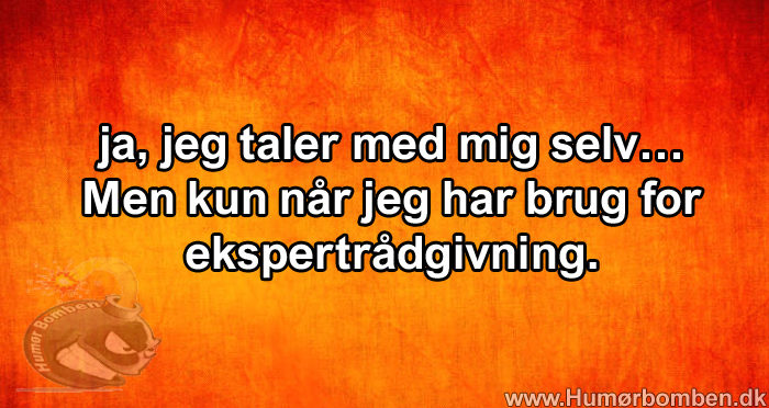 ja, jeg taler med mig selv