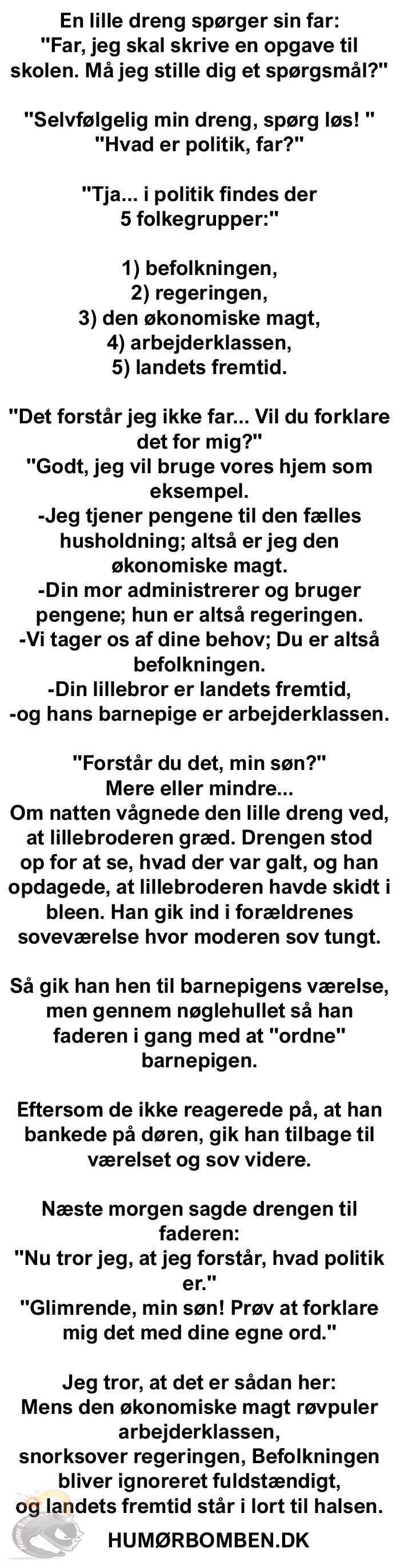 En lille dreng spørger sin far