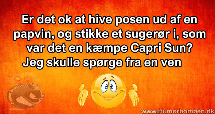 Er det ok at hive posen ud af en papvin