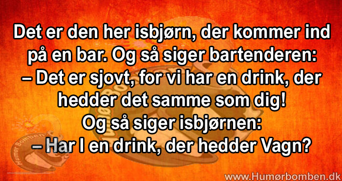 Det er den her isbjørn, der kommer ind på en bar