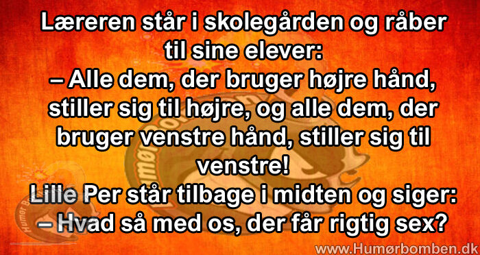 Læreren står i skolegården og råber