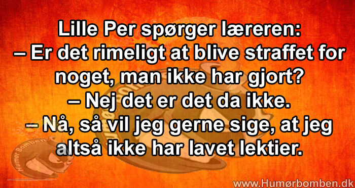 Lille Per spørger læreren