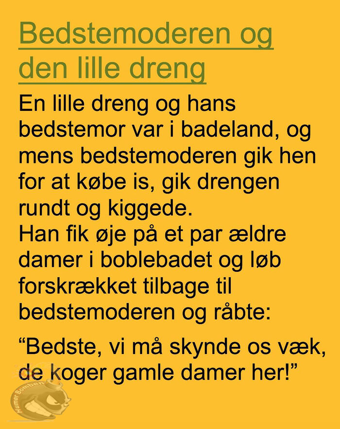 Bedstemor og den lille dreng var på tur