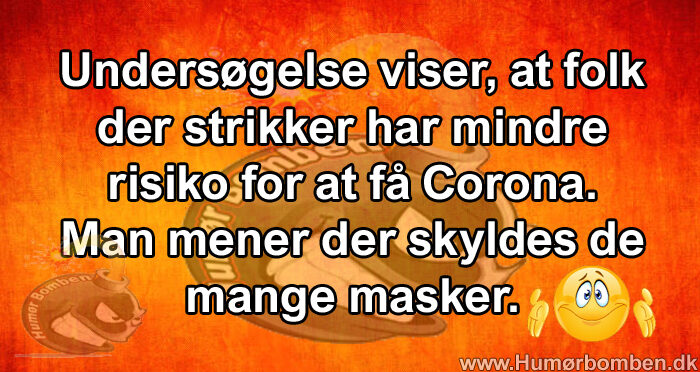 Folk der strikker har mindre risiko for at få Corona