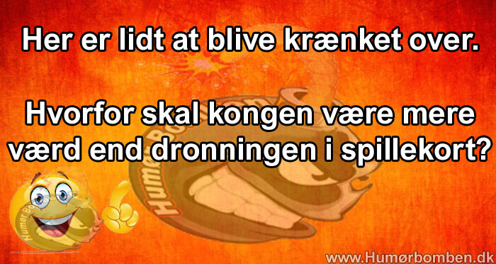 Her er lidt at blive krænket over