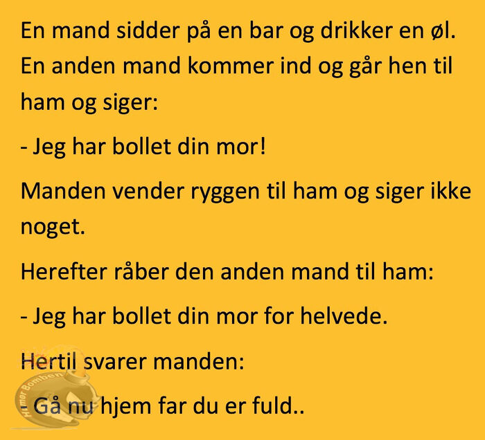 En mand råber og provokerer en anden mand på en bar