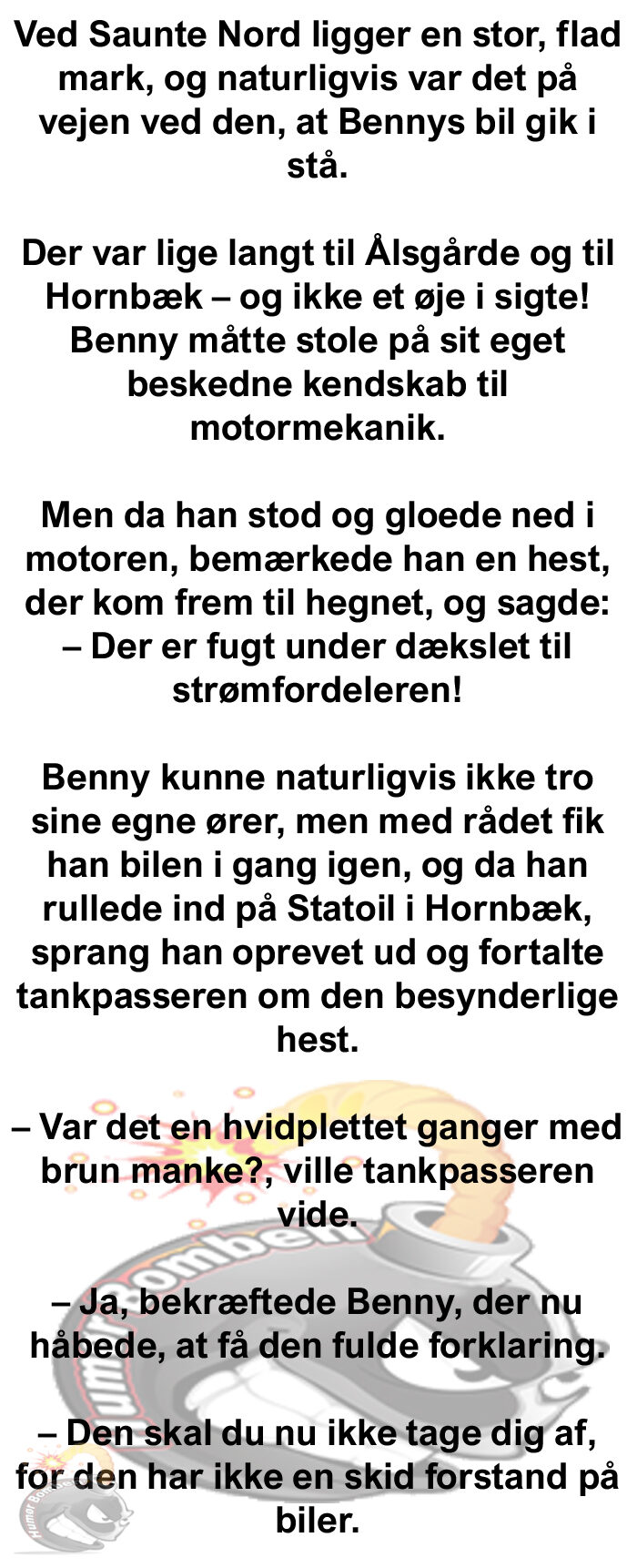 Ved Saunte Nord ligger en stor, flad mark